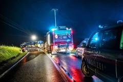 22.10.2024, Eggelsberg, AUT, Unterwegs in Oberösterreich, VU Aufräumarbeiten, LKW und mehrere Autos beteiligt, im Bild die Unfallstelle, Pressefoto Scharinger © 2024, PhotoCredit D. Scharinger